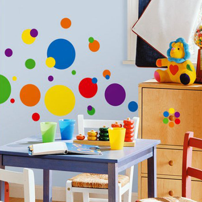 Roommates Just Dots Primary Color Wall Decals - CanaBee Baby
