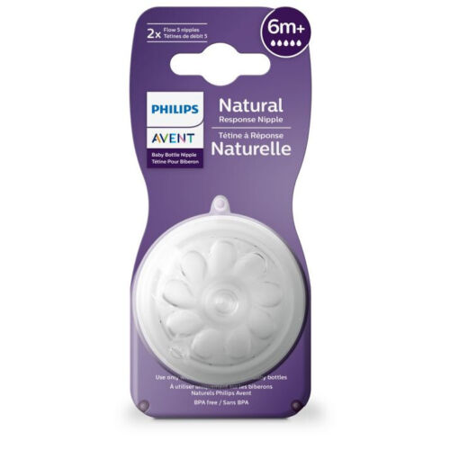Avent Natural Response Nipple Flow 5 - 6M+ 2 pack