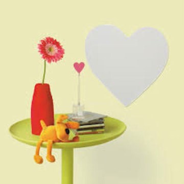 Roommates Peel Mirror Heart