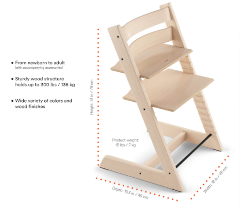 Stokke Tripp Trapp High Chair - Walnut Brown