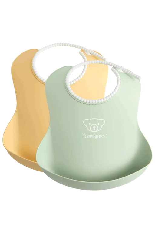 BABYBJÖRN Baby Bib Powder 2pk - Yellow/Green