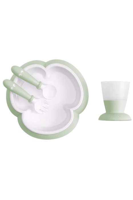 BABYBJÖRN Baby Feeding Set - Powder Green