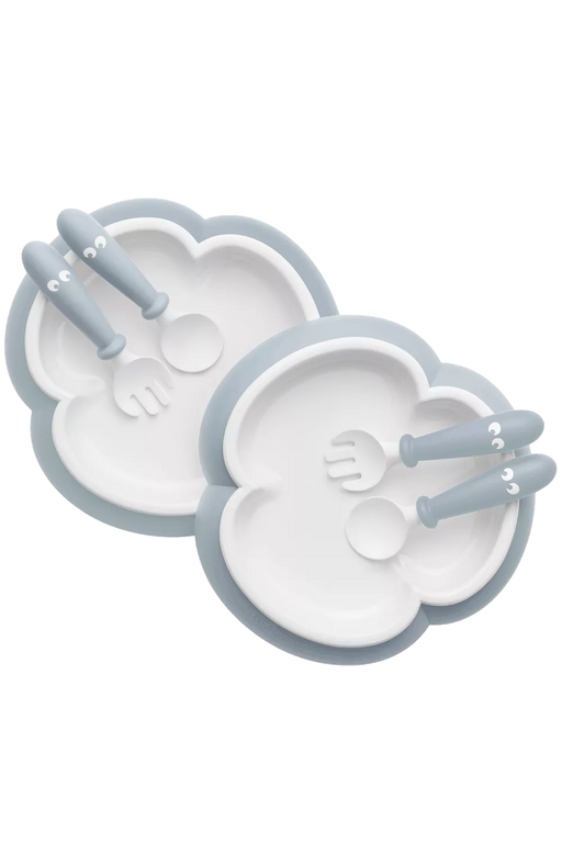 BABYBJÖRN Baby Plate, Spoon & Fork Powder Blue 2 Sets