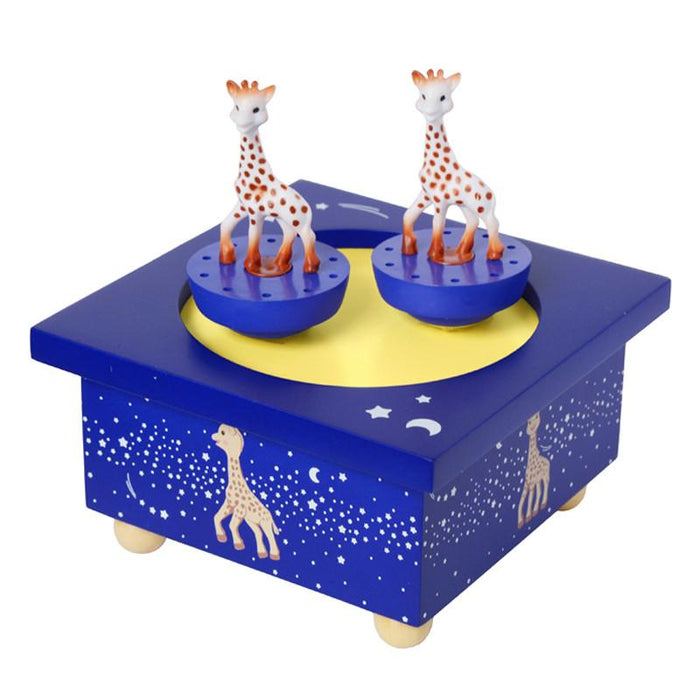 Sophie La Giraffe Trousselier Musical Wooden Box - Blue - CanaBee Baby