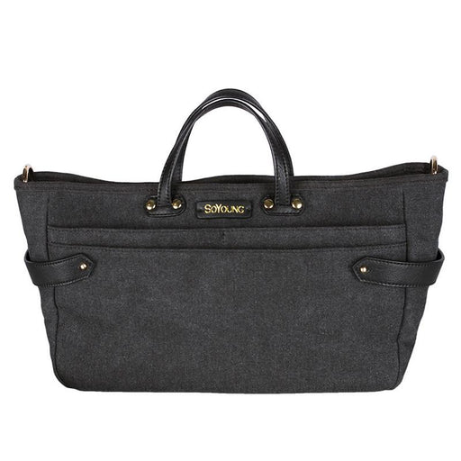 So Young Andi 3in1 Stroller Organizer Black Canvas With Black Straps - CanaBee Baby