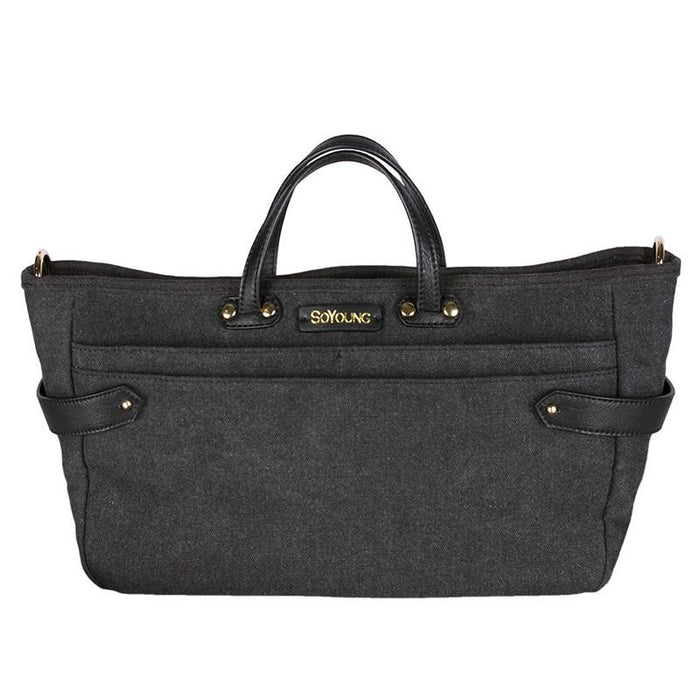 So Young Andi 3in1 Stroller Organizer Black Canvas With Black Straps - CanaBee Baby