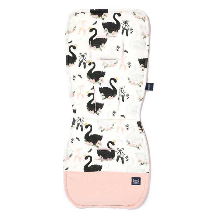 La Millou Jersey Stroller Pad - Moonlight Swan/Velvet Powder Pink