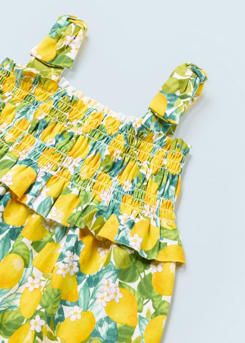 Mayoral Sustainable Cotton Knit Printed Jumpsuit - Mimosa