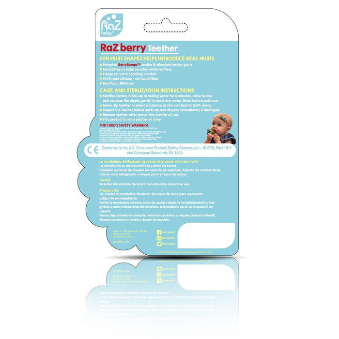 Razbaby RaZberry Teether- Cookies & Cream