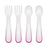Oxo Plastic Fork& Spoon Pink 61128100