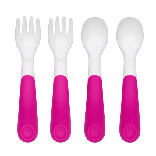 Oxo Plastic Fork& Spoon Pink 61128100