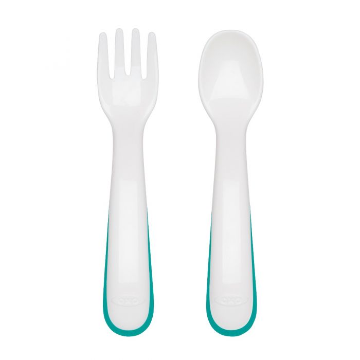 Oxo On-the-go Plastic Spoon & Fork Teal 61139200