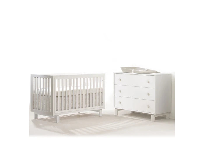 Natart Tulip Bjorn Crib & Dresser - White/White (MARKHAM IN STORE PICKUP ONLY)