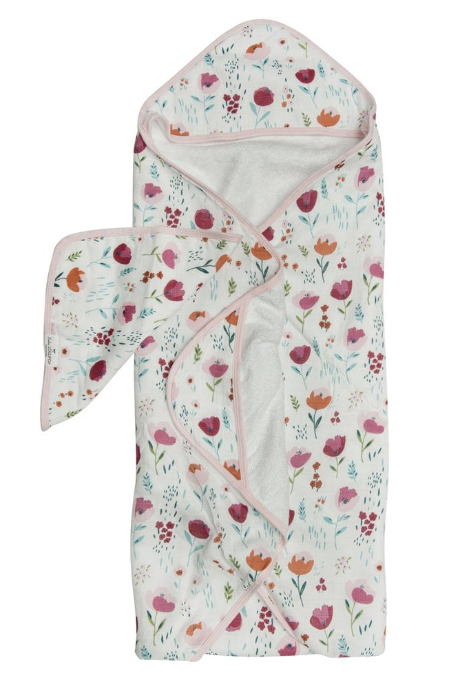 Loulou Lollipop Hooded Towel Set - Rosey Bloom