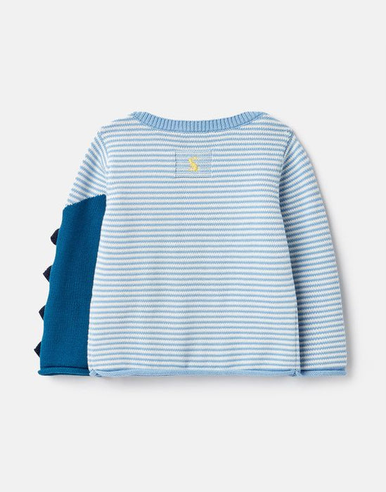 Joules Barney Knitted Dinosaur Jumper - Dino Stripe (214954)