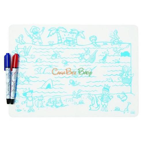 Modern Twist Mini Twist Doodle Mat Set - Treasure Map + 2 Markers - CanaBee Baby