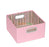 JJ Cole Storage Box Short - Pink Stripe  (16cm x 28cm x 28cm) - CanaBee Baby