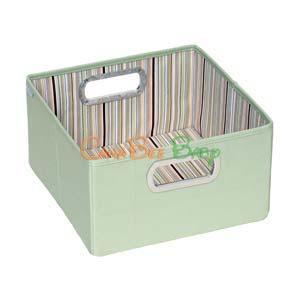 JJ Cole Storage Box Short - Pink Stripe  (16cm x 28cm x 28cm) - CanaBee Baby