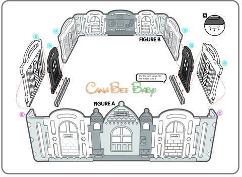 Dwinguler Castle Playpen Extension Kit - Rainbow - CanaBee Baby