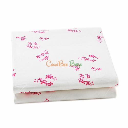 Auggie Crib Fitted Sheet - Pretty with Pink - CanaBee Baby