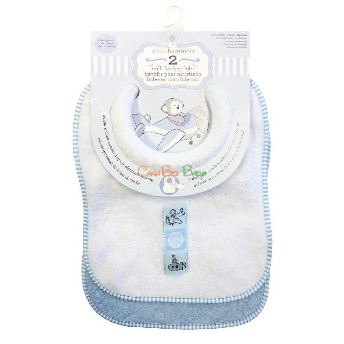 Piccolo Bambino Terry Milk Feeding Bib 2pk PB732 - CanaBee Baby