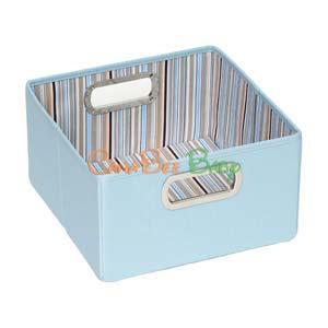 JJ Cole Storage Box Short - Pink Stripe  (16cm x 28cm x 28cm) - CanaBee Baby