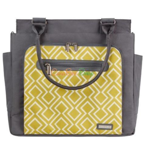 JJ Cole Freeman Diaper Bag- Citrine Lattice - CanaBee Baby
