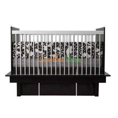 Oilo Modern Berries Crib Set Brown - CanaBee Baby