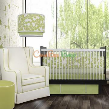 Oilo Modern Berries Crib Set - Spring Green - CanaBee Baby