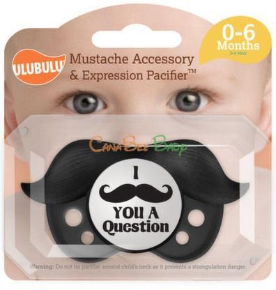 Ulubulu Mustache & Pacifier Boy for 0-6m
