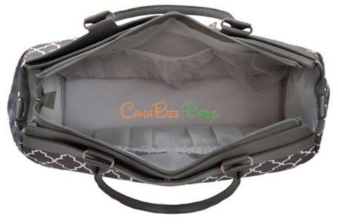 JJ Cole Parker Diaper Bag in Black & Gold - CanaBee Baby