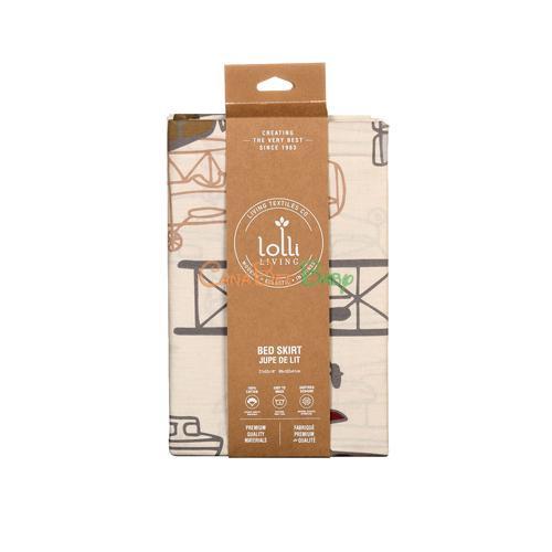 Lolli Living Crib Bed Skirt - Aeroplanes - CanaBee Baby