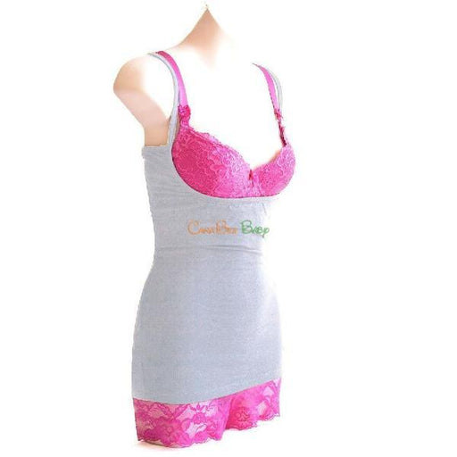 Naked Nursing Tank Classic Cotton- Platinum Grey - CanaBee Baby