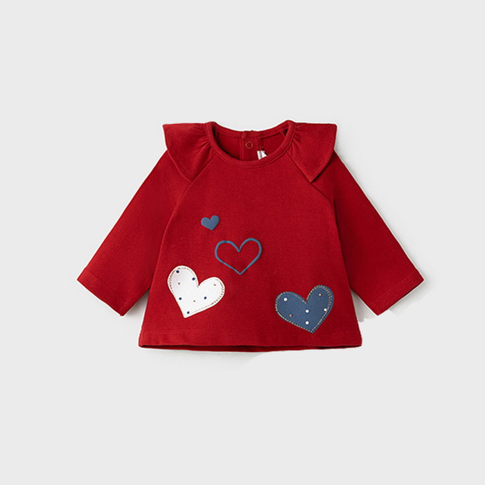 Mayoral Long Sleeve T-Shirt - Red Heart (2060-87)