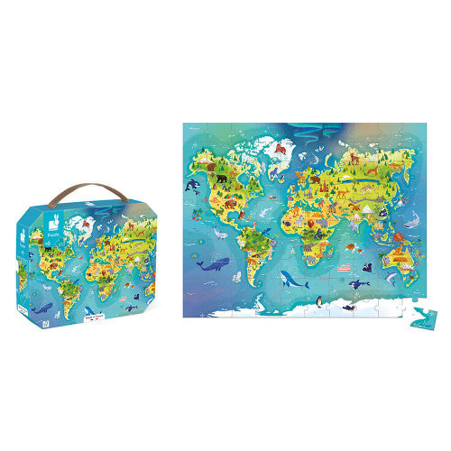 Janod Puzzle 100pcs - World