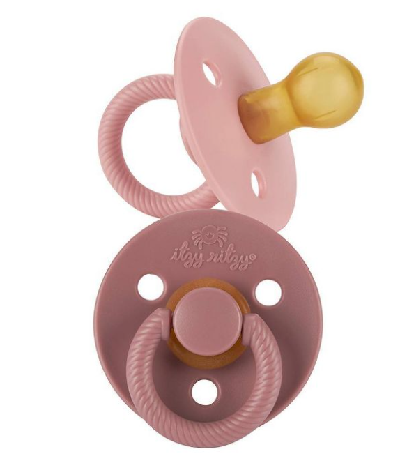 Itzy Ritzy Soother Natural Rubber Pacifier 2pk - Blossom & Rosewood